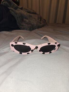 Used Marc Jacobs Pink Sunglasses with Black Polka Dots